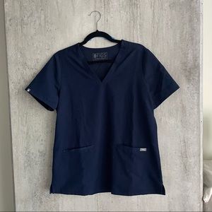 FIGS True Navy Casma Scrub Top